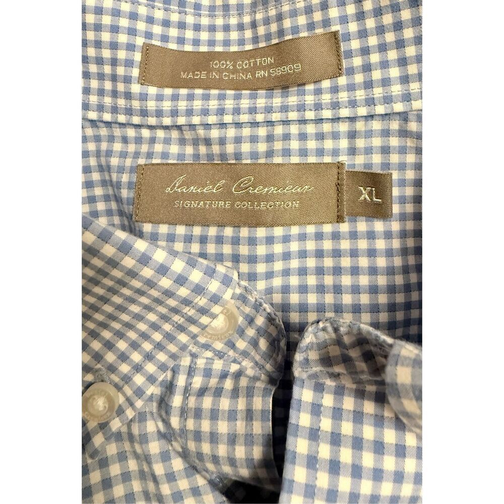 Daniel Cremieux Gingham Short Sleeve Button Down Sz. XL - Picture 9 of 10
